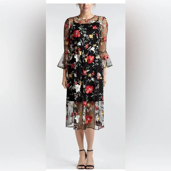 ECI | Dresses | Eci New York Dress Womens Size 4 Black Floral Sheer Mesh Embroidered | Poshmark ECI | Dresses | Eci New York Dress Womens Size 4 Black Floral Sheer Mesh Embroidered | Poshmark